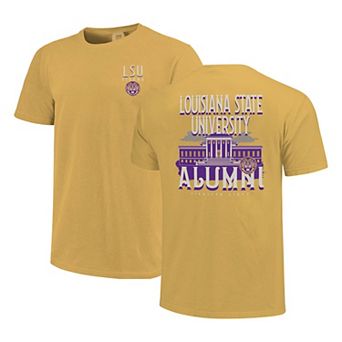 Women's Gold LSU Tigers Comfort Colors Campus Alumni T-Shirt