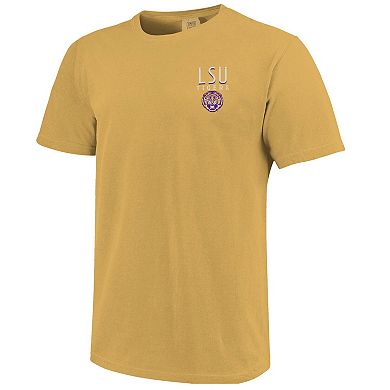 Women's Gold LSU Tigers Comfort Colors Campus Alumni T-Shirt