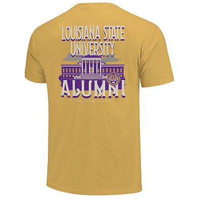 Women's Gold LSU Tigers Comfort Colors Campus Alumni T-Shirt