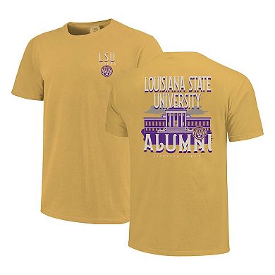 Women's Gold LSU Tigers Comfort Colors Campus Alumni T-Shirt