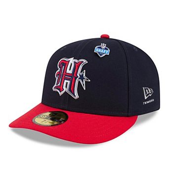 Men's New Era Navy/Red Houston Texans 2026 NFL Draft Pre-Curved 59FIFTY Fitted Hat