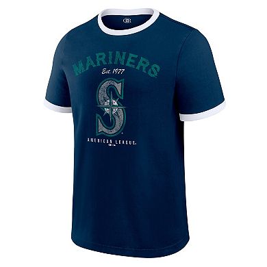 Men's Darius Rucker Collection by Fanatics Navy Seattle Mariners Washed Ringer T-Shirt