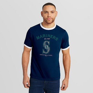 Men's Darius Rucker Collection by Fanatics Navy Seattle Mariners Washed Ringer T-Shirt