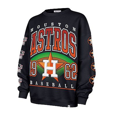 Women's '47 Navy Houston Astros Trendy Team Go Big Oversized Sweatshirt