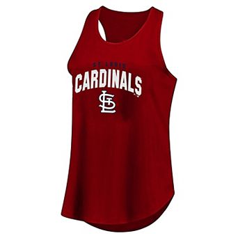 Women's Profile Red St. Louis Cardinals Plus Size Wordmark Racerback Scoop Neck Tank Top