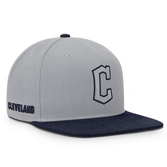 Men's Nike Gray/Navy Cleveland Guardians Primetime Pro Dri-FIT Snapback Hat