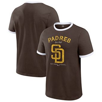 Men's Darius Rucker Collection by Fanatics Brown San Diego Padres Washed Ringer T-Shirt
