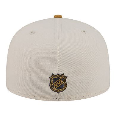 Men's New Era Cream/Tan Chicago Blackhawks Colorpack Two-Tone 59FIFTY Fitted Hat