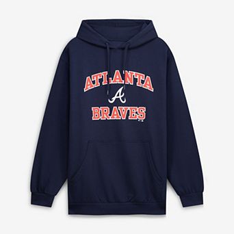 Men's Fanatics Navy Atlanta Braves Big & Tall Heart & Soul Hoodie