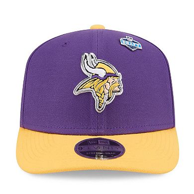 Men's New Era Purple/Gold Minnesota Vikings 2026 NFL Draft 9SEVENTY Adjustable Hat