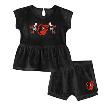 Girls Toddler Outerstuff Black Baltimore Orioles Hop Base Fashion T-Shirt & Shorts Set