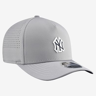 Men's New Era Gray New York Yankees Micro Logo 9FORTY M-Crown A-Frame Adjustable Hat