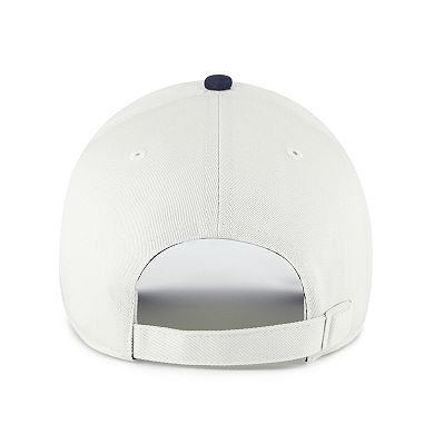 Men's '47 White/Navy Michigan Wolverines Contemporary Basics Two Tone Clean Up Adjustable Hat