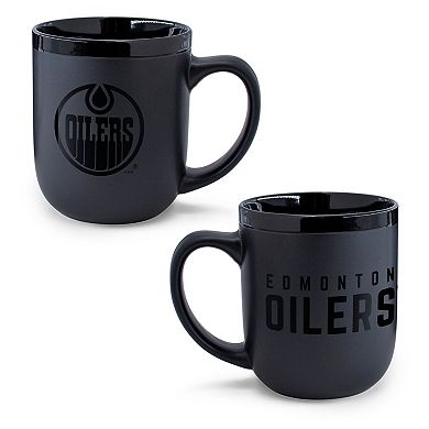 WinCraft Edmonton Oilers 17oz. Black Tonal Ceramic Mug