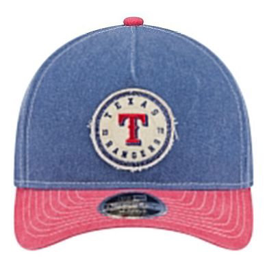 Men's New Era Royal/Red Texas Rangers Felt M-Crown 9FORTY Adjustable Hat