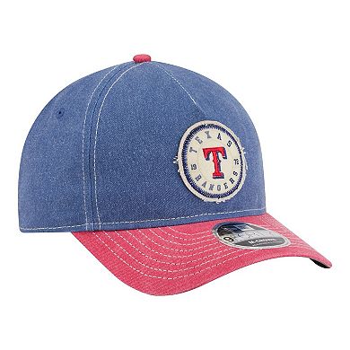 Men's New Era Royal/Red Texas Rangers Felt M-Crown 9FORTY Adjustable Hat