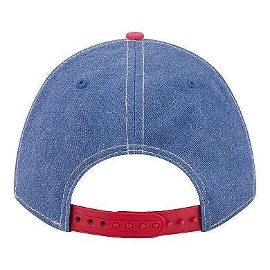 Men's New Era Royal/Red Texas Rangers Felt M-Crown 9FORTY Adjustable Hat