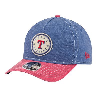 Men's New Era Royal/Red Texas Rangers Felt M-Crown 9FORTY Adjustable Hat