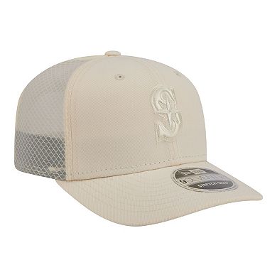 Men's New Era Light Beige Seattle Mariners Color Pack 9SEVENTY Trucker Adjustable Hat