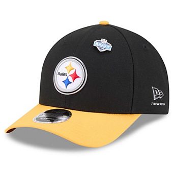 Men's New Era Black/Gold Pittsburgh Steelers 2026 NFL Draft 9FORTY M-Crown Adjustable Hat