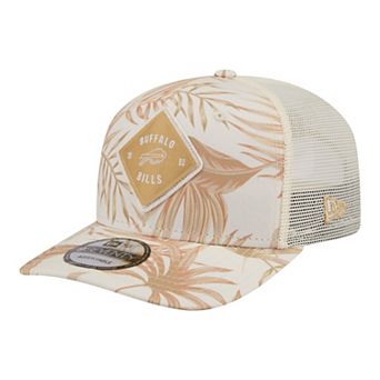 Men's New Era Tan Buffalo Bills Tonal Palm 9SEVENTY Adjustable Trucker Hat