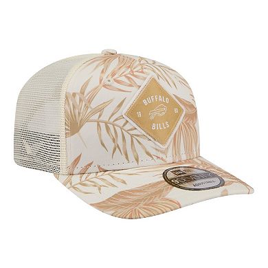 Men's New Era Tan Buffalo Bills Tonal Palm 9SEVENTY Adjustable Trucker Hat