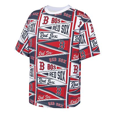 Youth Outerstuff Red Boston Red Sox All-Over Pennant T-Shirt