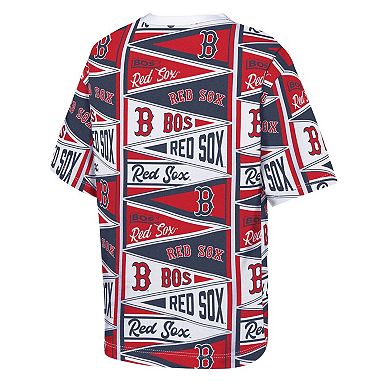 Youth Outerstuff Red Boston Red Sox All-Over Pennant T-Shirt