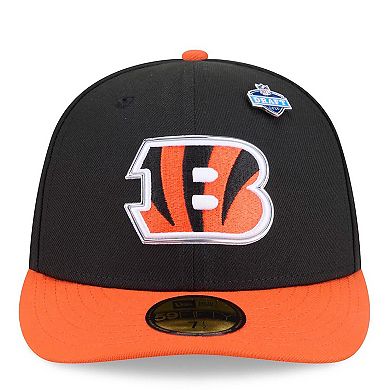 Men's New Era Black/Orange Cincinnati Bengals 2026 NFL Draft Pre-Curved 59FIFTY Fitted Hat