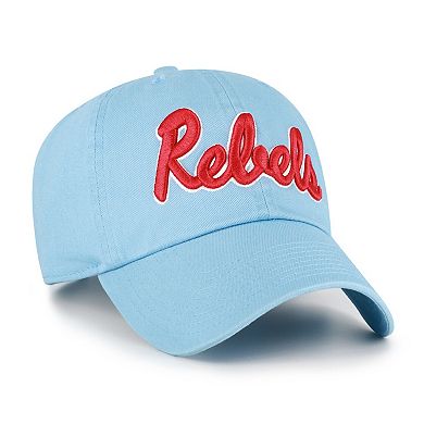 Men's '47 Light Blue Ole Miss Rebels Clean Up Adjustable Hat