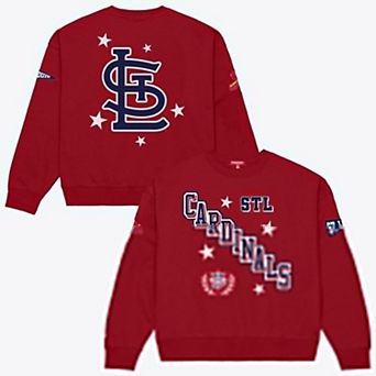 Women's Mitchell & Ness Red St. Louis Cardinals Pep Rally Sweatshirt