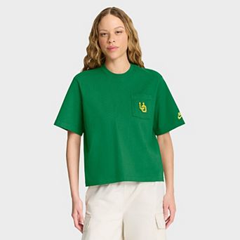 Women's Nike Green Oregon Ducks Legacy Pocket Boxy T-Shirt