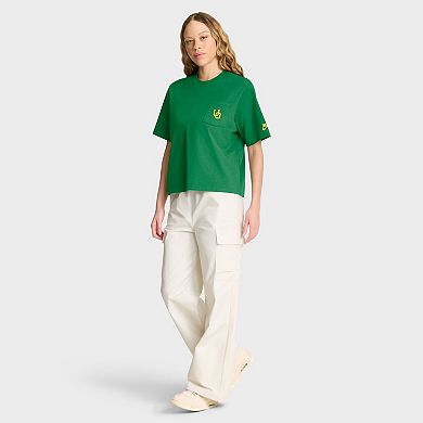 Women's Nike Green Oregon Ducks Legacy Pocket Boxy T-Shirt