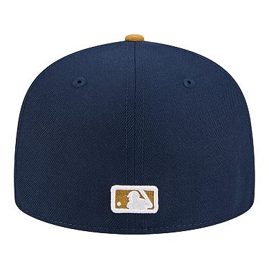 Men's New Era Navy/Khaki Texas Rangers Two-Tone Color Pack 59FIFTY Fitted Hat