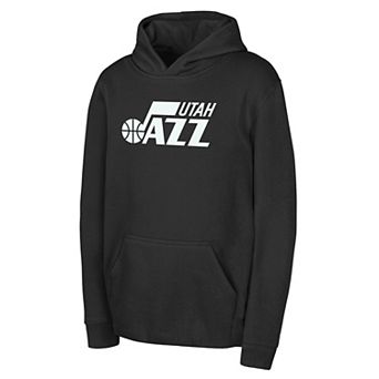 Youth Outerstuff Black Utah Jazz Primary Logo Pullover Hoodie