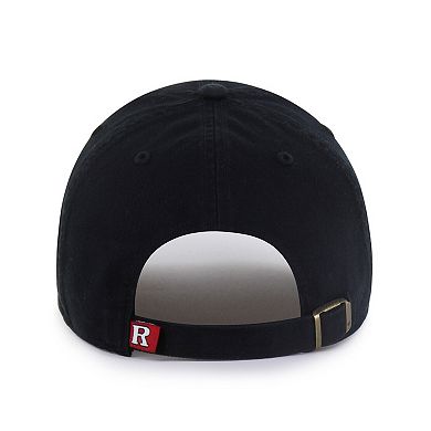 Men's '47 Black Rutgers Scarlet Knights Clean Up Adjustable Hat