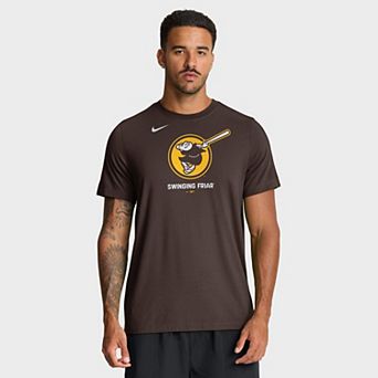 Men's Nike Brown San Diego Padres Tri-Blend Logo T-Shirt