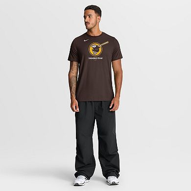 Men's Nike Brown San Diego Padres Tri-Blend Logo T-Shirt