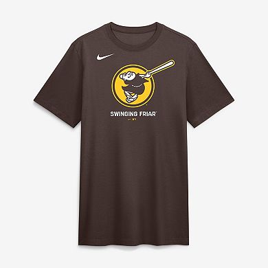 Men's Nike Brown San Diego Padres Tri-Blend Logo T-Shirt