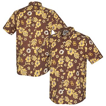 Men's Reyn Spooner Brown San Diego Padres Cooperstown Kekai Performance Button-Down Top