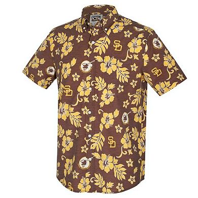Men's Reyn Spooner Brown San Diego Padres Cooperstown Kekai Performance Button-Down Top