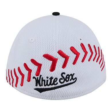 Toddler New Era White Chicago White Sox Baseball 39THIRTY M-Crown Adjustable Hat
