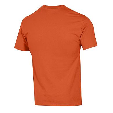Men's Champion Orange Philadelphia Flyers Helmet T-Shirt