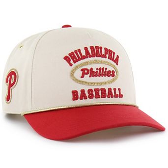 Men's '47 x Stoney Clover Lane Natural/Red Philadelphia Phillies Glitter Rope Hitch Adjustable Hat