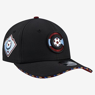 Youth New Era Black Colorado Rapids Jersey Hook 9SEVENTY Adjustable Hat