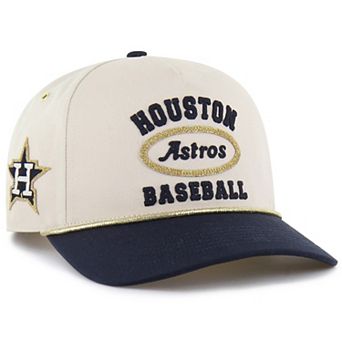 Men's '47 x Stoney Clover Lane Natural/Navy Houston Astros Glitter Rope Hitch Adjustable Hat