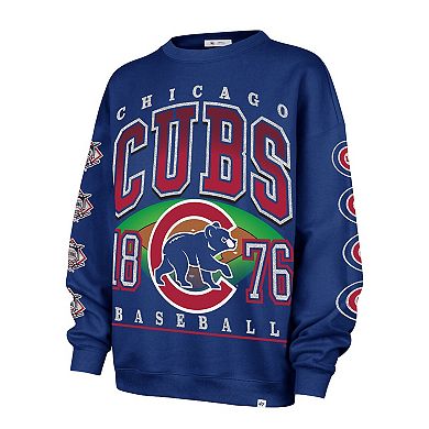 Women's '47 Royal Chicago Cubs Trendy Team Go Big Oversized Sweatshirt