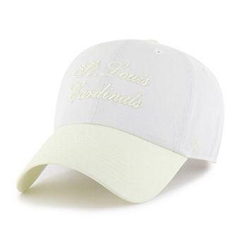 Women's '47 White/Yellow St. Louis Cardinals Gelato Two-Tone Clean Up Adjustable Hat