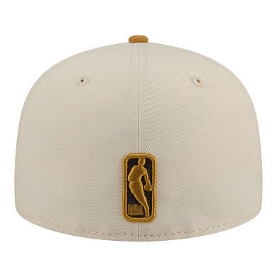 Men's New Era Cream/Tan Denver Nuggets Two-Tone Color Pack 59FIFTY Fitted Hat