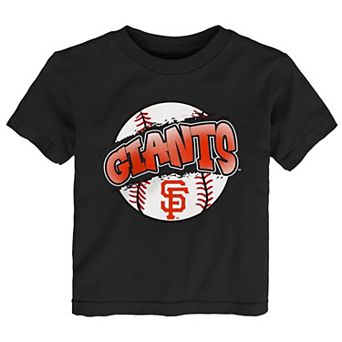 Toddler Outerstuff Black San Francisco Giants Split Ball T-Shirt